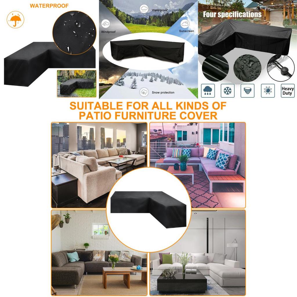 L Shape All Purpose Covers Waterproof Corner Furniture Cover For Patio And Garden Furniture
