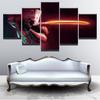 Modernes Leinwandgemälde, modulares Spiel-Poster, 5-teilig, 2 DotA Juggernaut, Wandkunst, Heimdekoration, Jungenzimmer, gedrucktes Bild, Kunstwerk