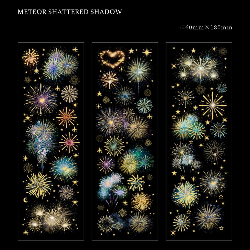 Flat Stickers Are As Gorgeous As The Day Series of Fireworks Theme Hand Account Bottoming Decorative Material Stickers
