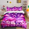 Fantasy Unicorn Flamingo Set Multiple Sizes Kid'S And Adults' Bedroom Exquisite 3Pc Bedding Set, Gift