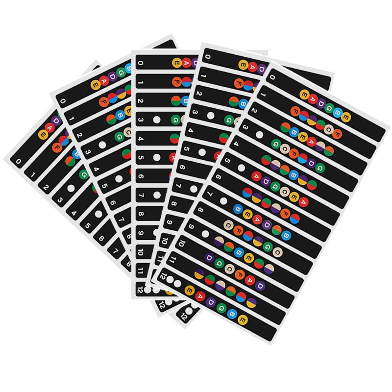 Guitar Scale Sticker Fretboard Coded Notes Labels Stickers Beginner Self Study Visual Guide Guitar Accessories Music Lovers ZYF