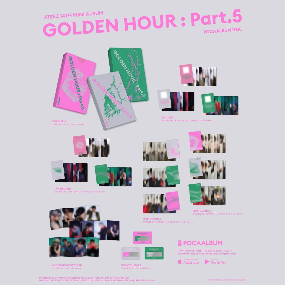 Reserva la hora dorada de ATEEZ: Parte.5 POCAALBUM ver. & TOKTOQ POB
