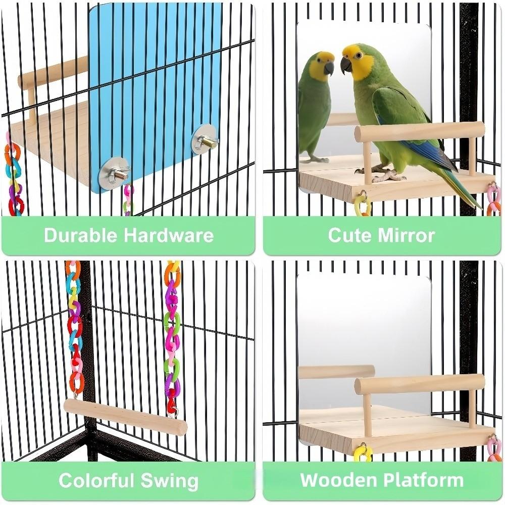 Natural Bird Play Gym Wooden Parrot Rest Platform New Cage Accessories  Cage Decor