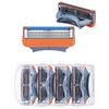 Men's Five-Layer Orange Razor with Manual Old-Fashioned Head