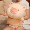 Furry Pig Plush Toy Stuffed Lying Piggy Plushie Doll Cartoon Animal Soft Touch Hug Pillow Cushion Kids Baby Birthday Gift
