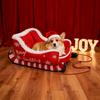 Weihnachten Plüsch Schlitten Haustierbett Indoor Klein Mittel Hund Katze Sofa Bett Winter Warm Flauschig Kätzchen Welpe Schlafnest Haustierbedarf