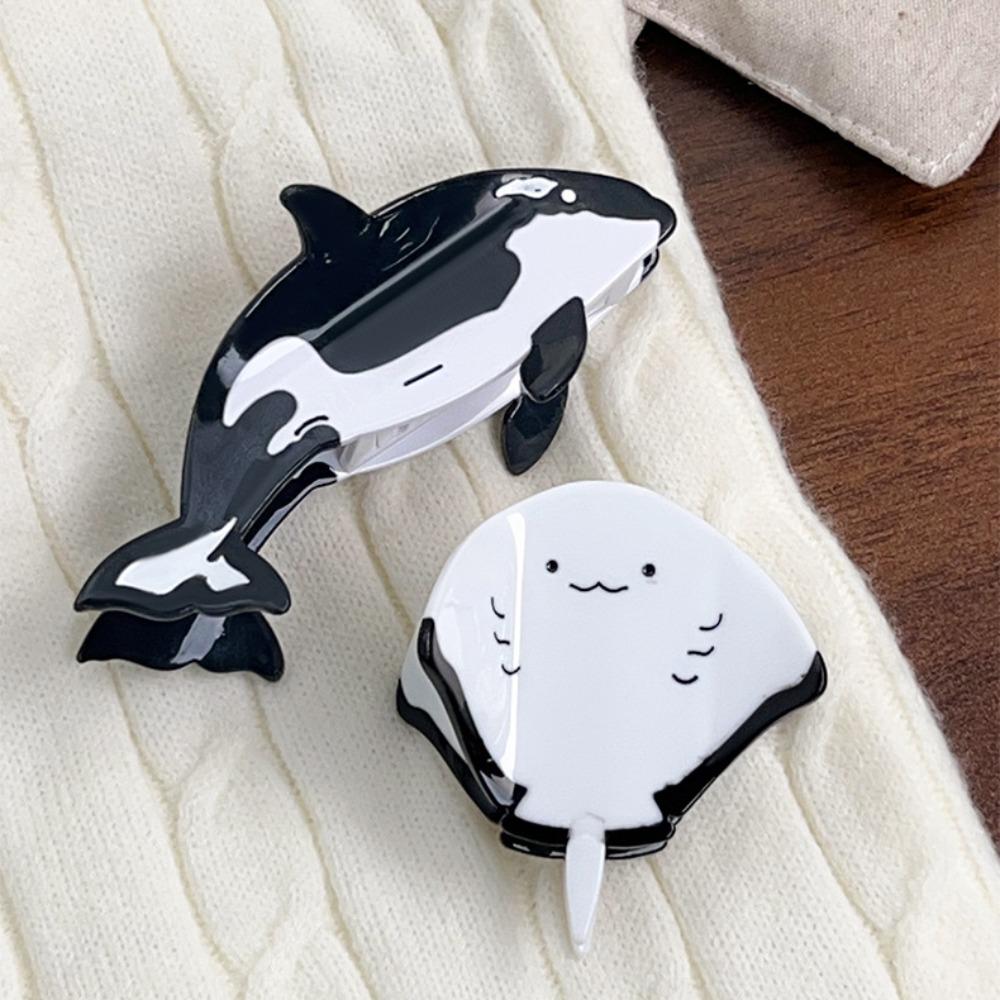 Ocean Series Killer Whale Hair Claw Fish Acetate Marine Organism Hairpin Manta Ray Hair Clip Girls