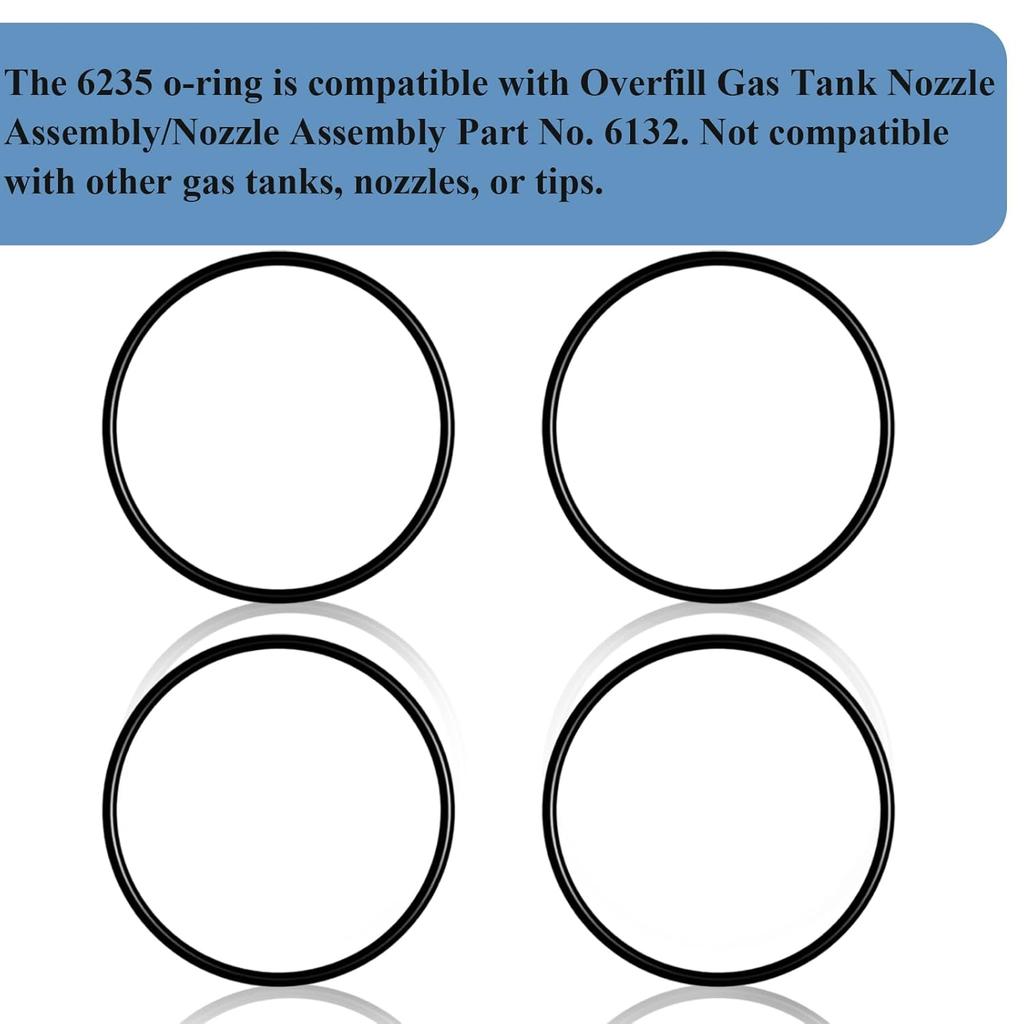 Replacement 6235 O-Ring for No-Spill Gas Can Nozzle Assembly (4 Pack)