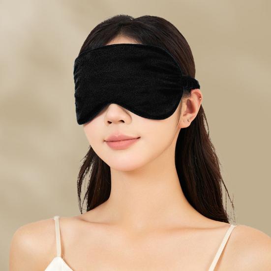 Silk Satin Sleep Mask Contoured Blindfold Bag Portable Airplane with Storage Set Adjustable Sleep Mask