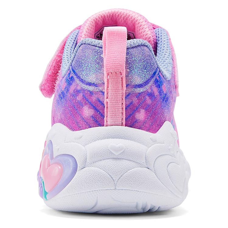 Skechers S-Lights Fashion Trend Comfortable Versatile Shiny Casual Shoes Kids Sneaker Pink Purple 302696L-LPMT