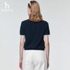 HAZZYS Women's PHIZ Series Colorblock Lapel Knit Polo Top
