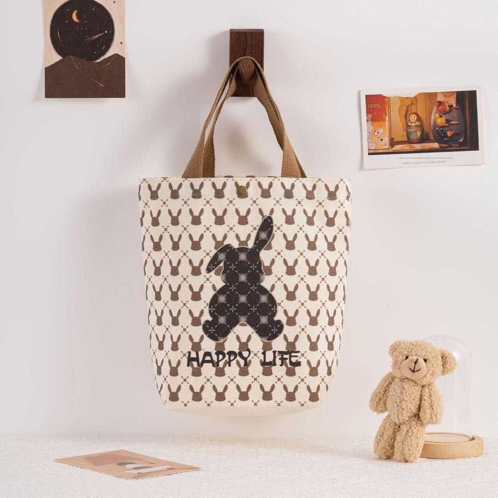 Luxuriöse Tragetasche aus Canvas mit Cartoon-Motiv – großes Fassungsvermögen, Geburtstagsgeschenk für Babys und Kinder