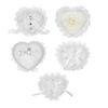 Romance Lace Wedding Rings Holder Heart Shape Fingerring Box For Bridal Party Formal Occasion Jewelry Gift Display