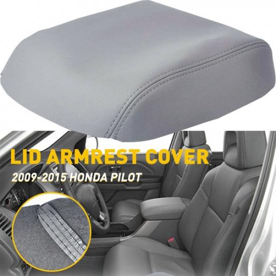 

Gray Armrest Lid Skin Console for Cover 2009-2015 Pilot Set Replace Honda AUXITO