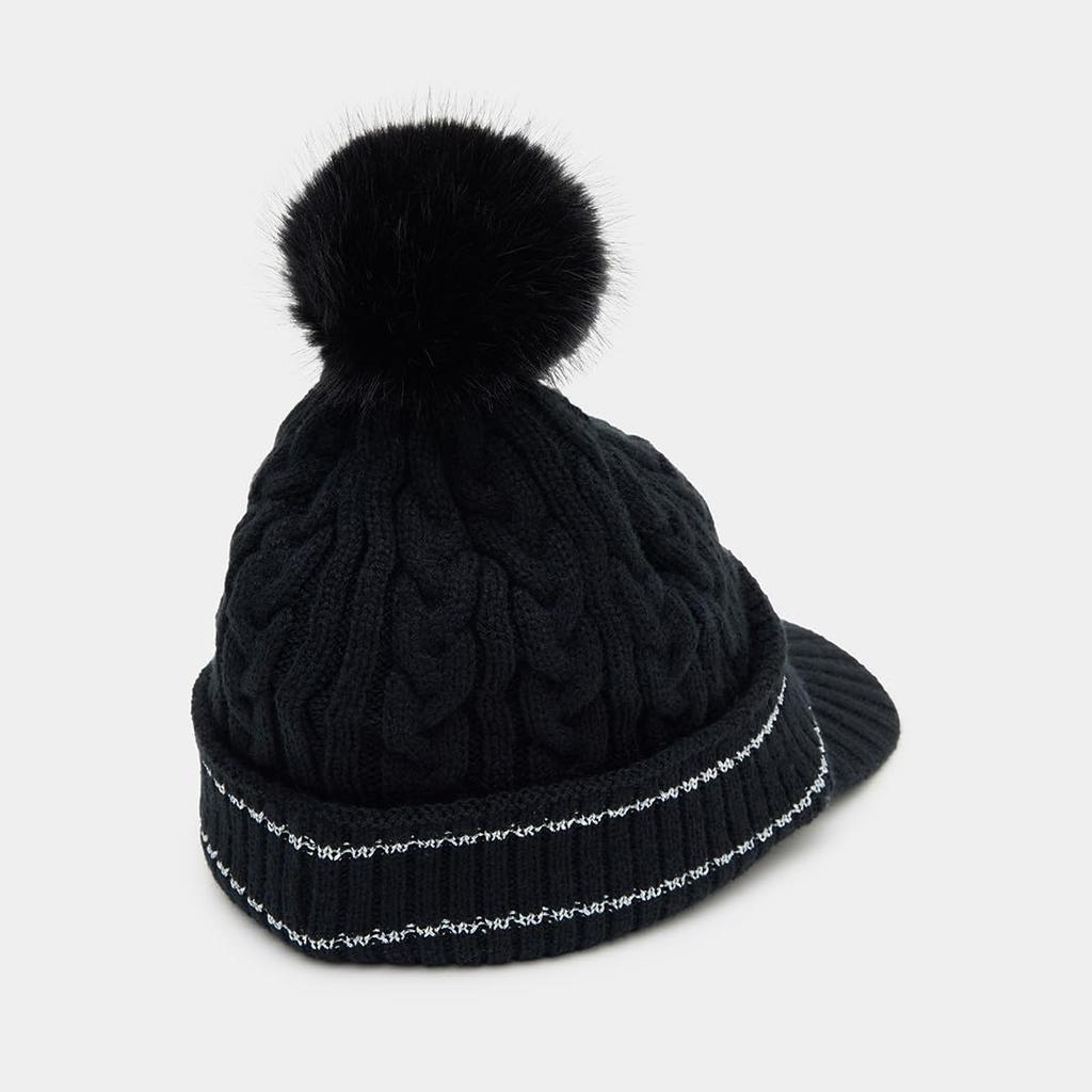 Callaway Women's Knit Beanie Cap with Logo Embroidery and Brim, Golf, C25291218