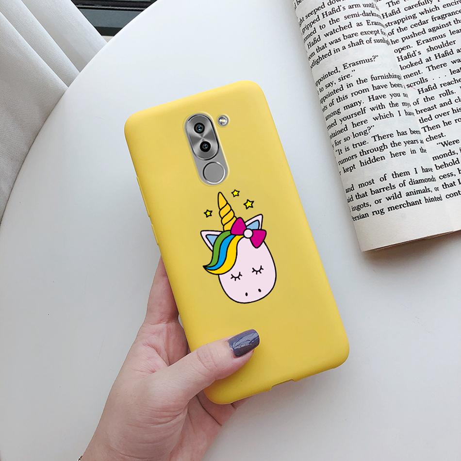Liebesherz Hülle für Huawei Mate 9 Lite Für Huawei Honor 6X GR5 2017 Handyhülle Silikon Katze Kaktus Avocado Bemalt Mattes Cover