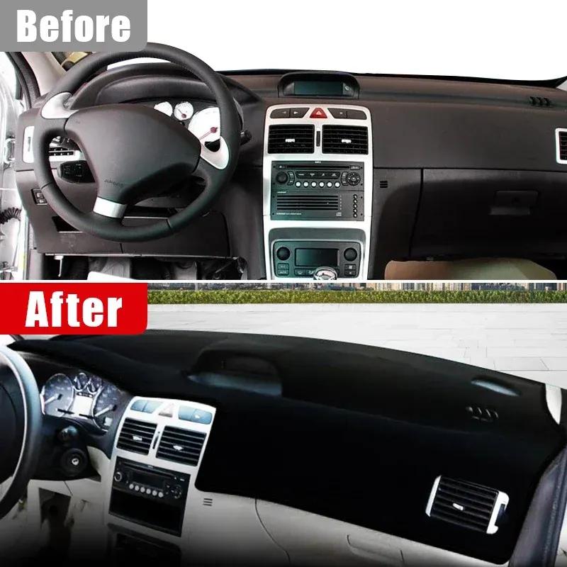 Carro Para Peugeot 307 SW CC 2004 2005 2006 2007 2008 2009 2010 2011 2012 2013 Painel de Instrumentos Cobertura Protetora Contra o Sol Tapetes Evitar Luzes