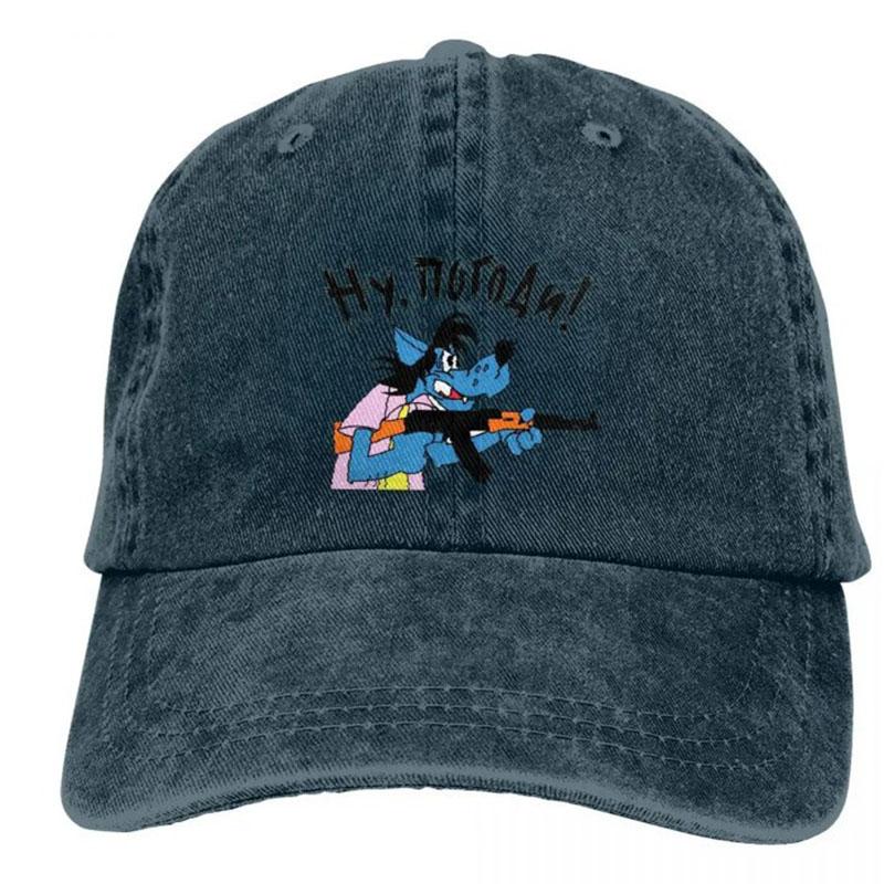 Dad Color Pure Hats Trendy Fashionable Women'S Hat Sun Visor Baseball Caps Nu Pogodi Well Just You Wait Cartoons Peaked Cap