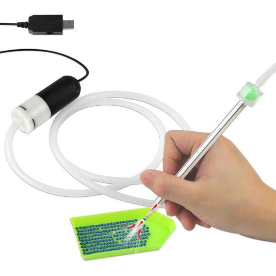 

Вакуумная алмазная художественная ручка, электрический инструмент для размещения алмазов, без воска, с питанием от USB, вакуумная алмазная художественная ручка для самостоятельного алмазного искусства чёрный