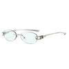 New sunglasses, simple casual frameless sunglasses, high-end glasses, men's and women's street photography, and trendy sunglasses