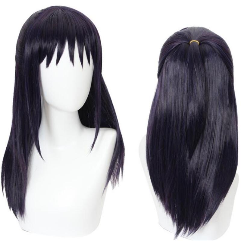 Длинный темно-фиолетовый парик 60 см — фото 4