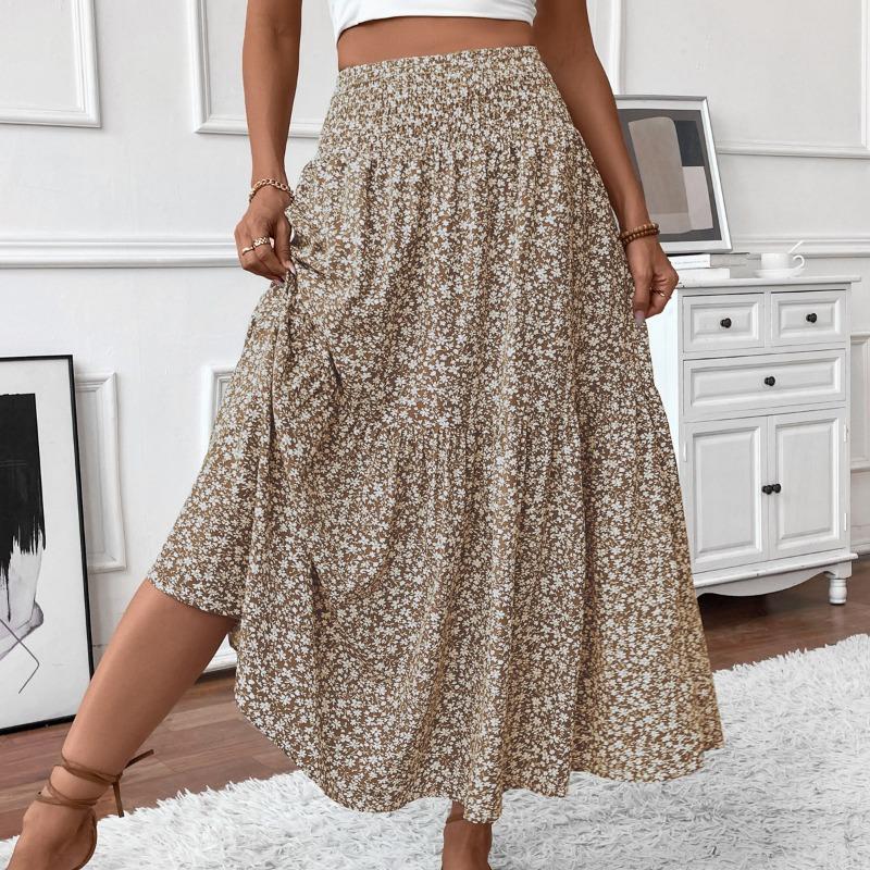 

Summer high-end fashion all-match pastoral style elegant skirt womenD932 S