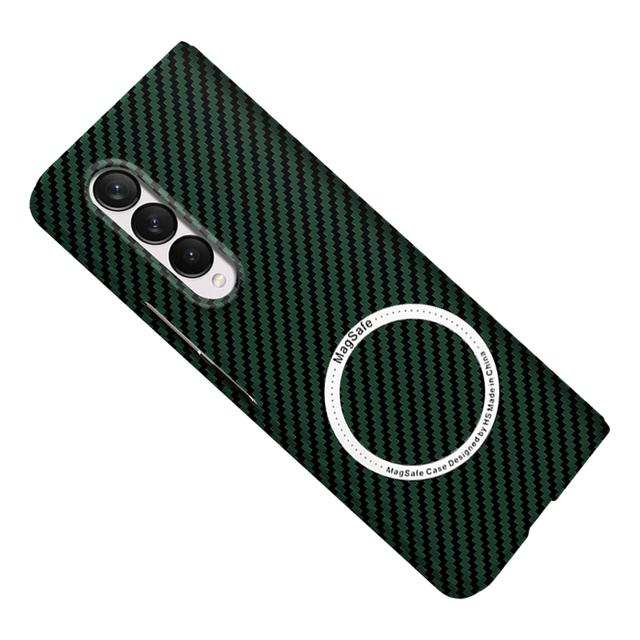 Carbon Fiber Design For Samsung Galaxy Z Fold 2 Fold3 Fold 4 Case Magnetic Hard Magsafe Cover