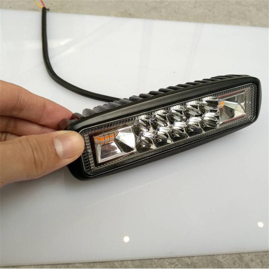Pair 48W 4800Lm Car Motorcycle Led Working Lights Fog Warning Flash Strobe Lamps