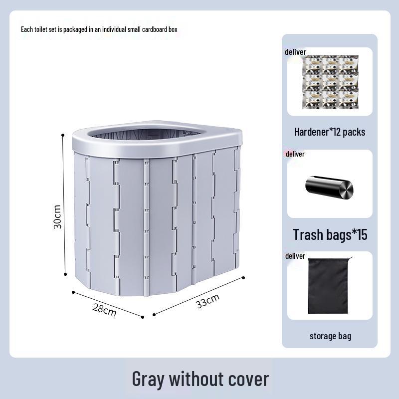 Portable Folding Toilet for Car, RV, and Camping - Adult Lady Travel Gear