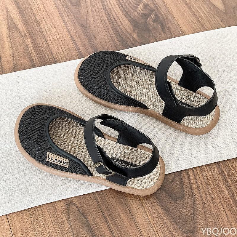 Sandalias de Mujer Casuales Cómodas de Malla Transpirable para Verano con Punta Redonda Suela Blanda Elegantes Minimalistas