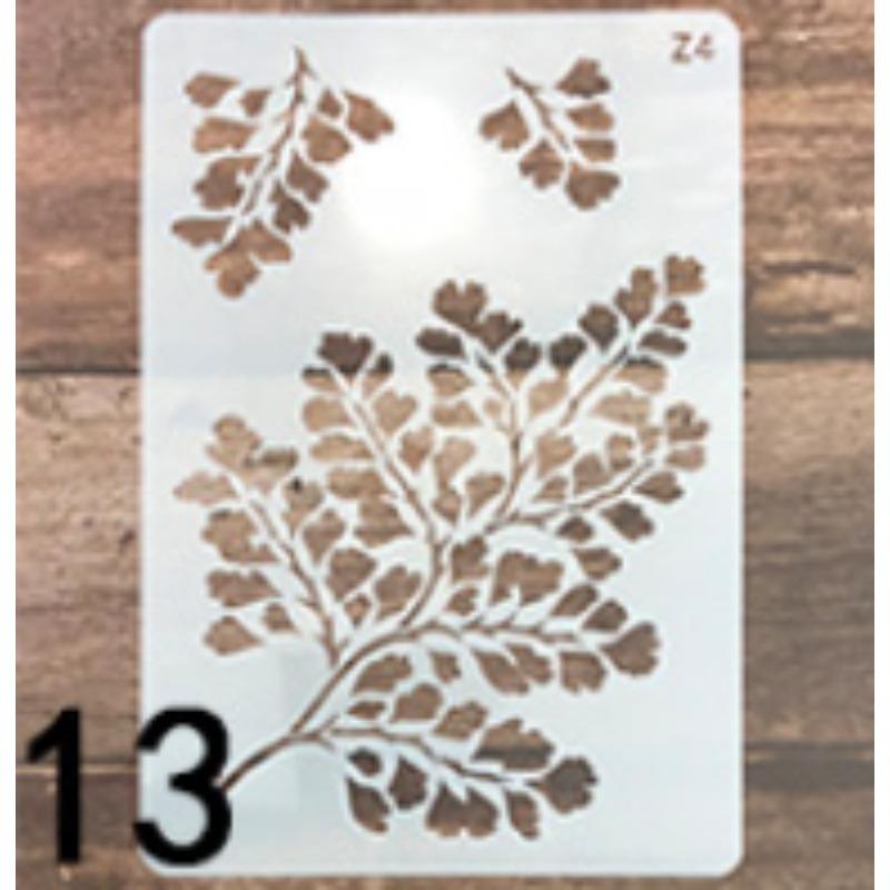 Plantillas de capas de hojas para bricolaje, pintura de pared, álbum de recortes, coloración, relieve, álbum, plantilla de tarjeta decorativa