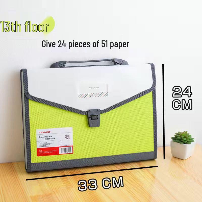 26-lagige Handheld-Akkordeon-Tasche für Highschool-Schüler - Großes Fassungsvermögen, mehrschichtige, klassifizierte Aktenmappe