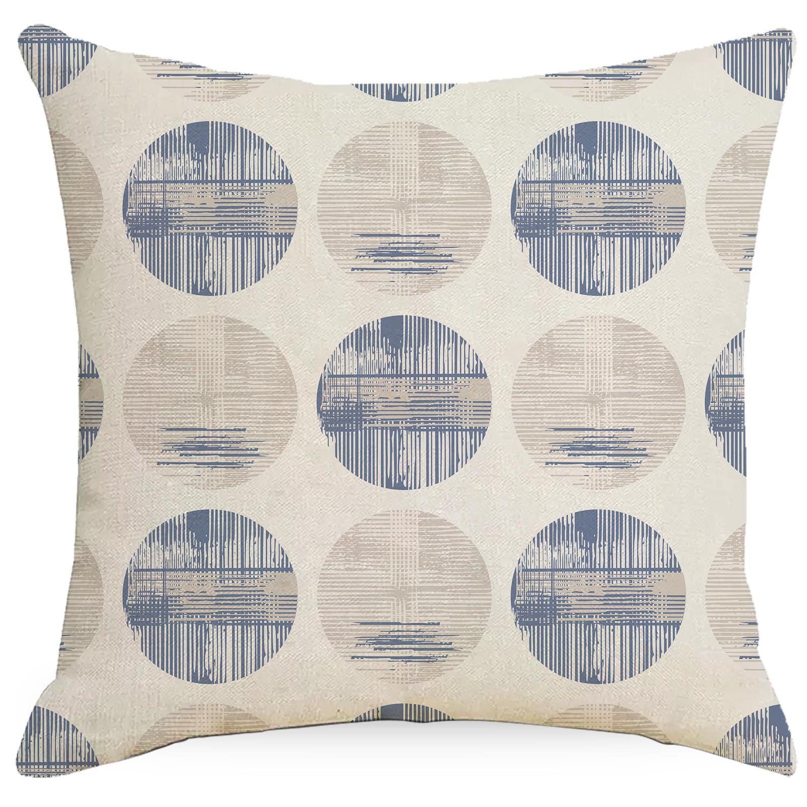 

Chinese Style Flower and Plant Geometric Pillowcase New Chinese Style Home Living Room Sofa Cushion Pillowcase 45 * 45Cm