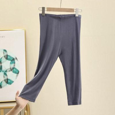 Women's High Waist Capri Pants Slim Fit Leggings Soft Modal High Stretch Solid Color Summer Casual Anti Chafing Safety Bottoms