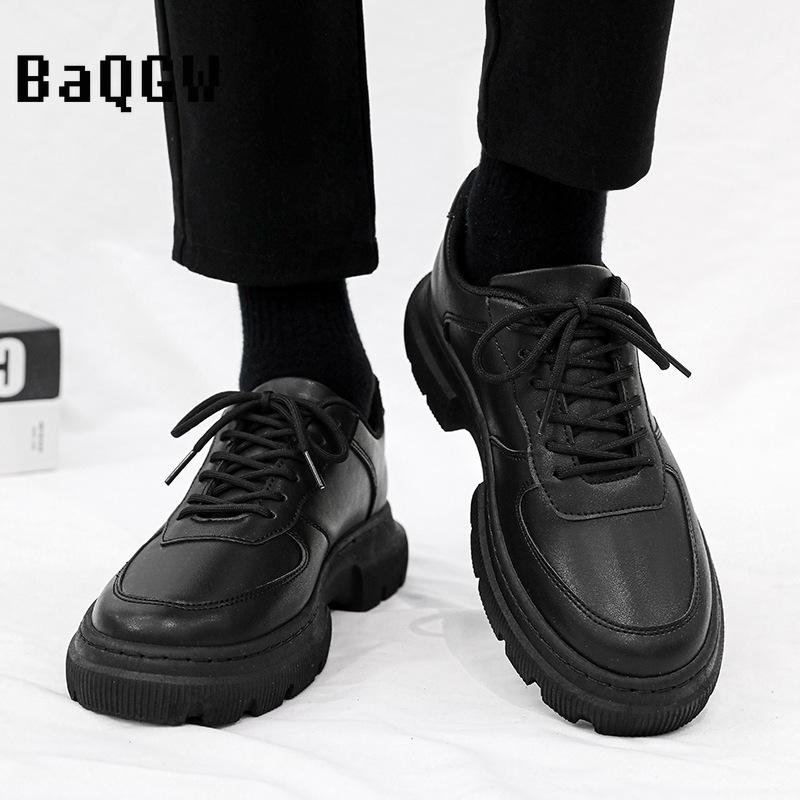 Модные повседневные кожаные туфли — фото 4