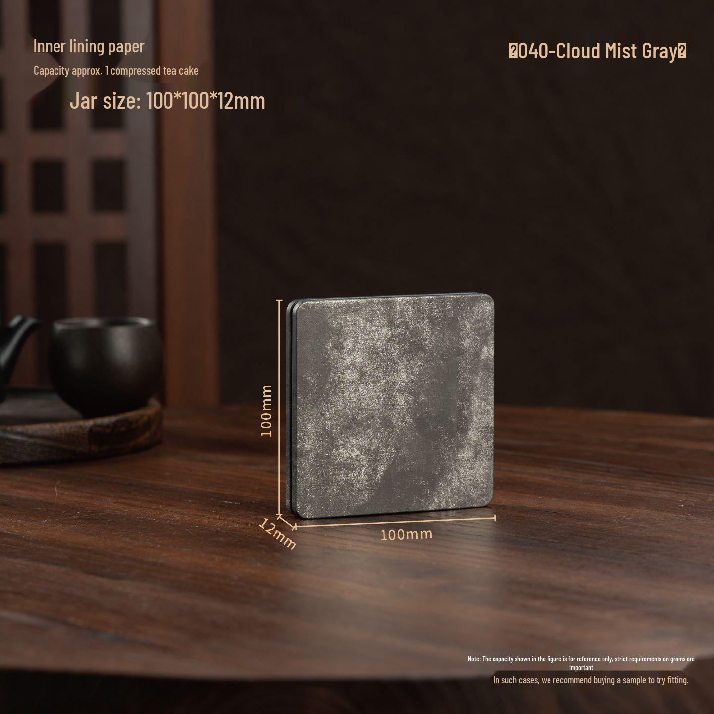 Tea Tin Gift Box with Compressed Fuding White Tea and Pu er Dried Tea Cakes