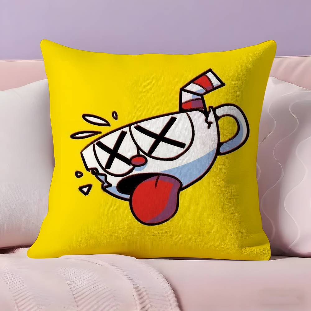 Classic Cute Game C-Cuphead Pillow Case  Ultra Soft Skin Friendly Fabric Cloud Like Comfort & Concealed Zipper