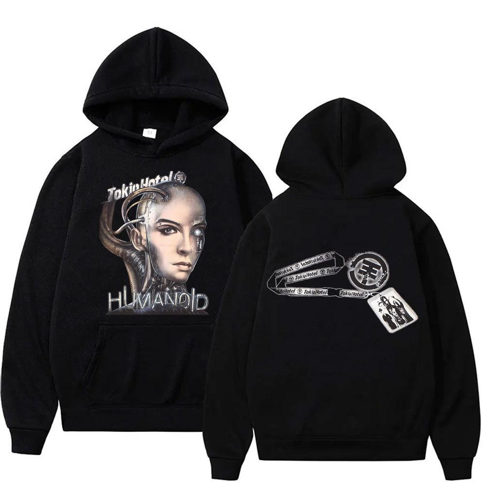 German Rock Band Tokio Hotel Humanoid Music Graphic Hoodie Unisex Autumn Winter Fleece Sweatshirt