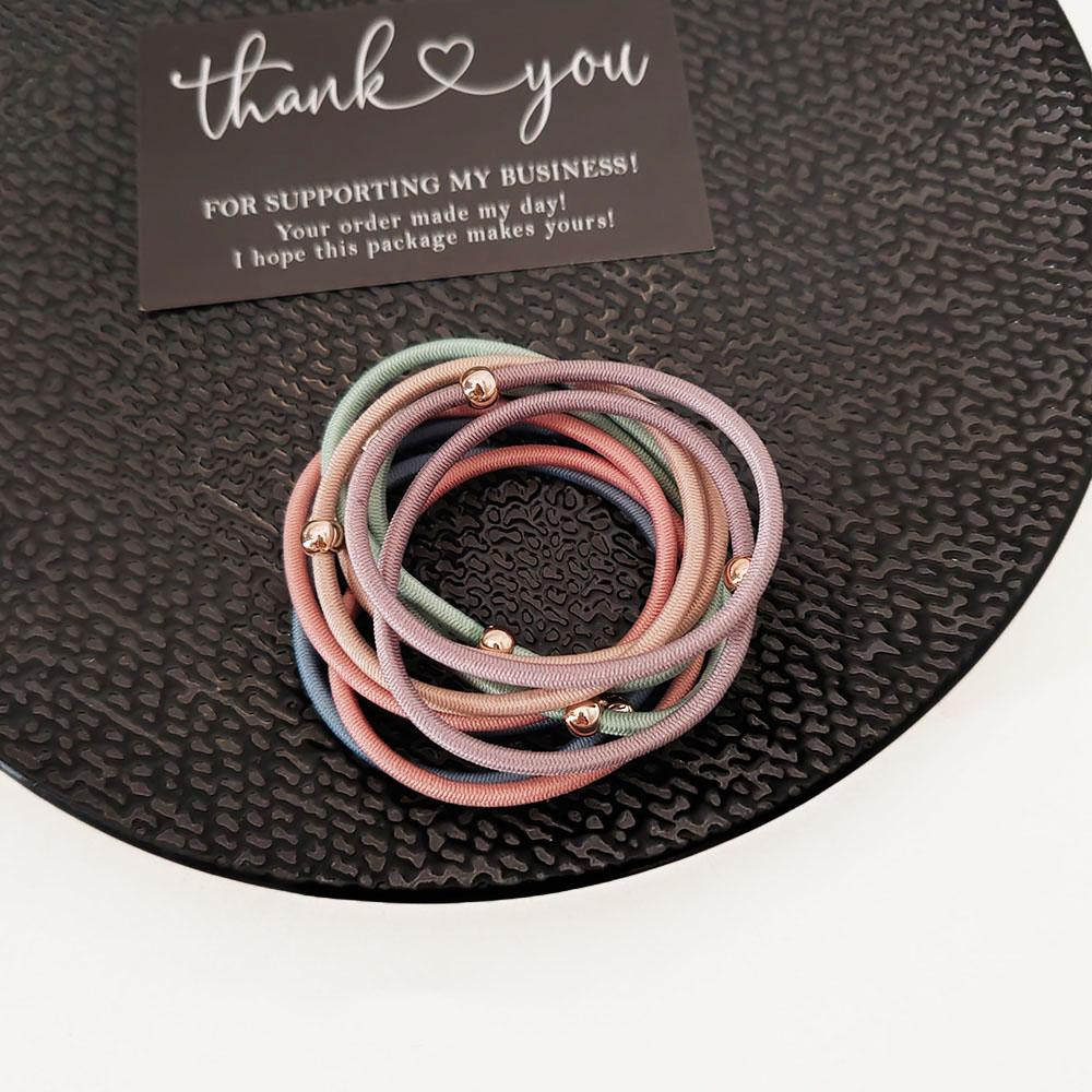 

Высокоэластичная геометрическая резинка для волос простой темперамент петля для завязывания волос 10 шт. Весенние красочные эластичные резинки для волос с сердечками