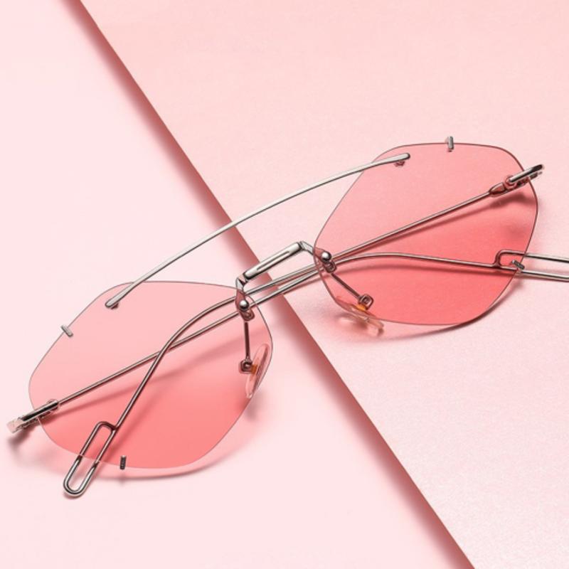 

LOOKING4U NeoRetro 2580 Dual Bridge Minimal Sunglasses C4 Pink C4 PINK
