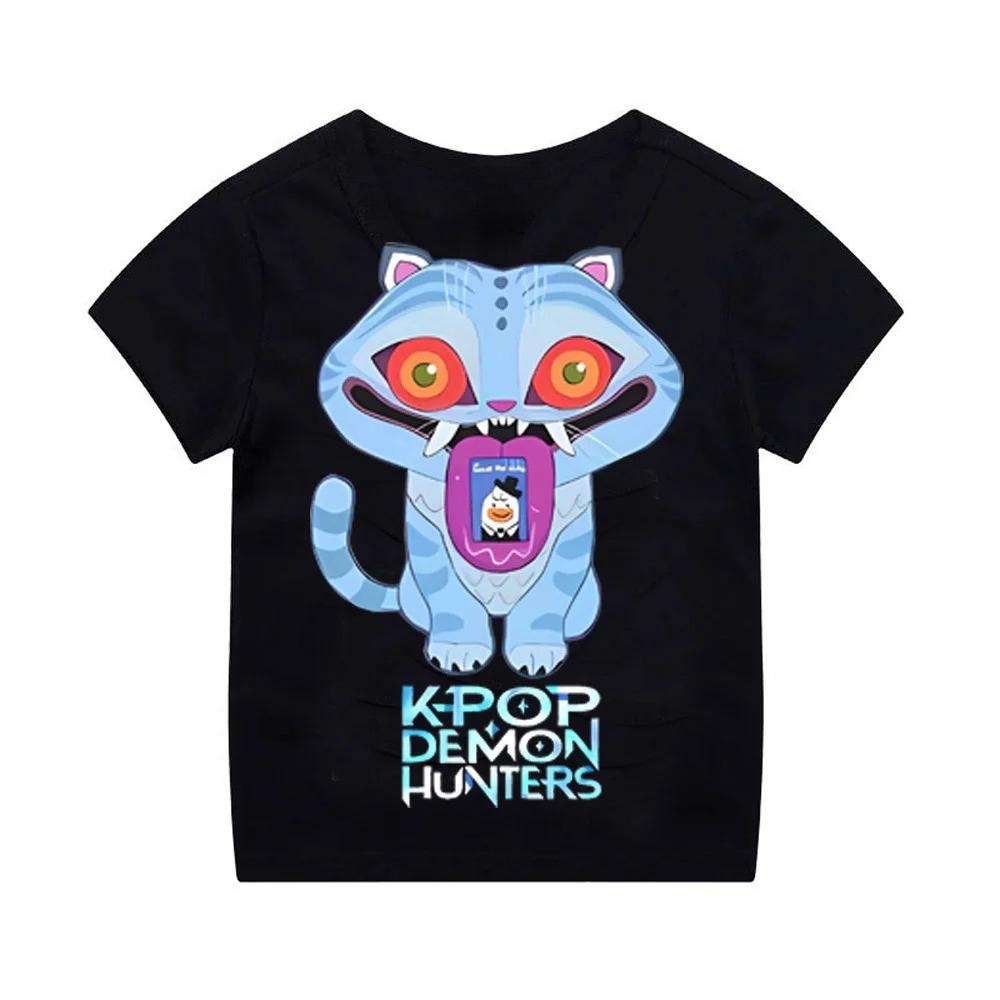 Kpop Demon Hunters Kids T Shirt Huntrix Girl Graphic Tee Zoey Rumi Mira T-Shirt for Boys Girls Cool Toddler Top Gift