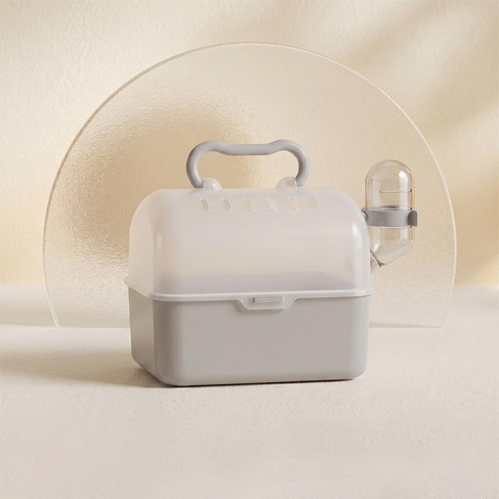 Escape-Proof Hamster Travel Carrier with Buckle Guinea Pig Handheld Case Small Pet Cage Vet Visits