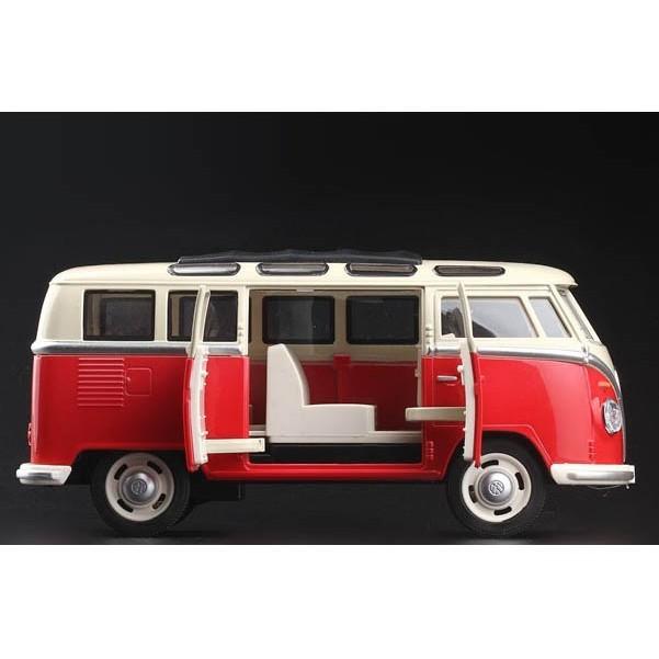Model de mașină Volkswagen T1 Bus 1:32 Modele de Mașini Turnate Sub Presiune din Aliaj cu Tracțiune Mecanică Jucărie pentru Copii