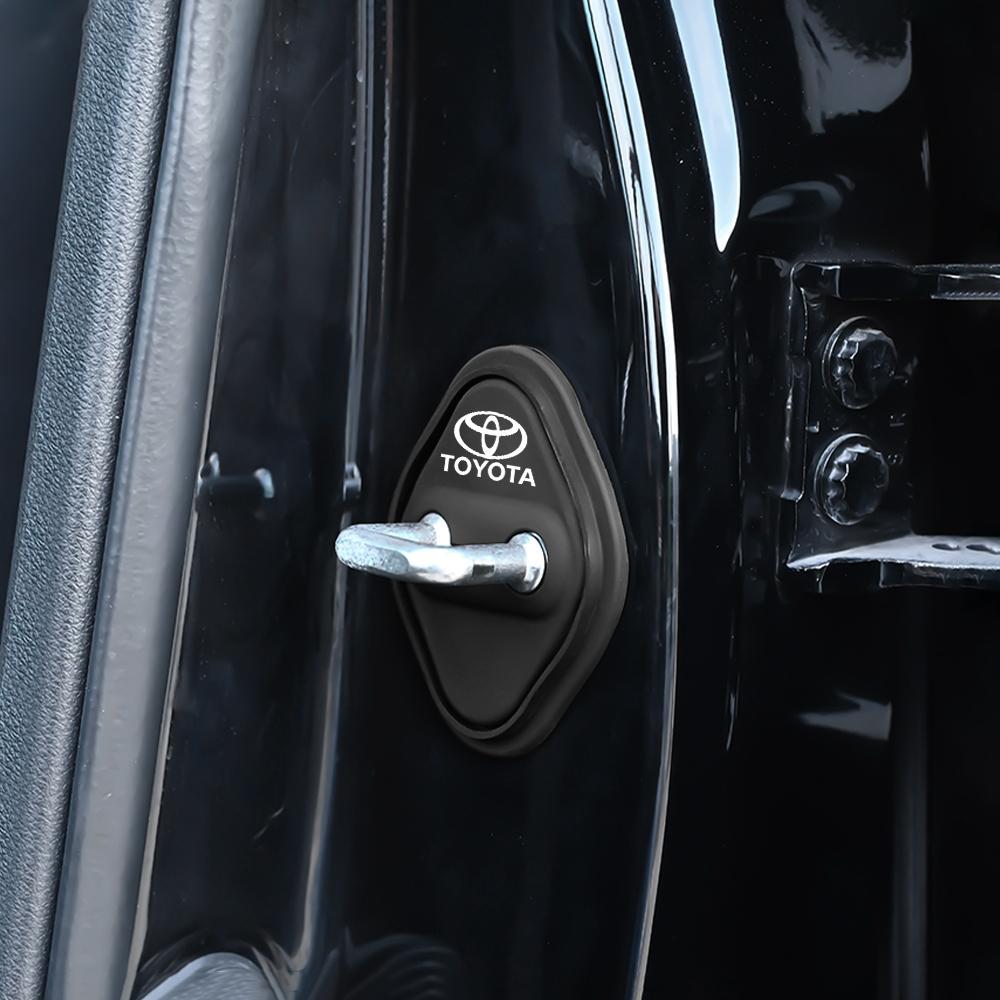 For Toyota 2026 Hot Hub Caps 2/4PCS Silicone Car Door Lock Cover Protect Sticker for  Toyota Avalon Mirai Avensis Prado Hilux VV