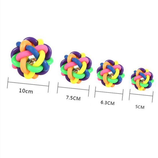 Domácí kočky Koťátko Gumový Zvonek Barevný Míč Škrábací Výcvik Kousání Hračka