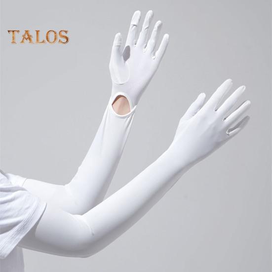 Женские длинные перчатки с защитой от ультрафиолета, перчатки с закрытыми пальцами, охлаждающие перчатки для рук, летние перчатки для вождения, занятий спортом на открытом воздухе, велоспорта