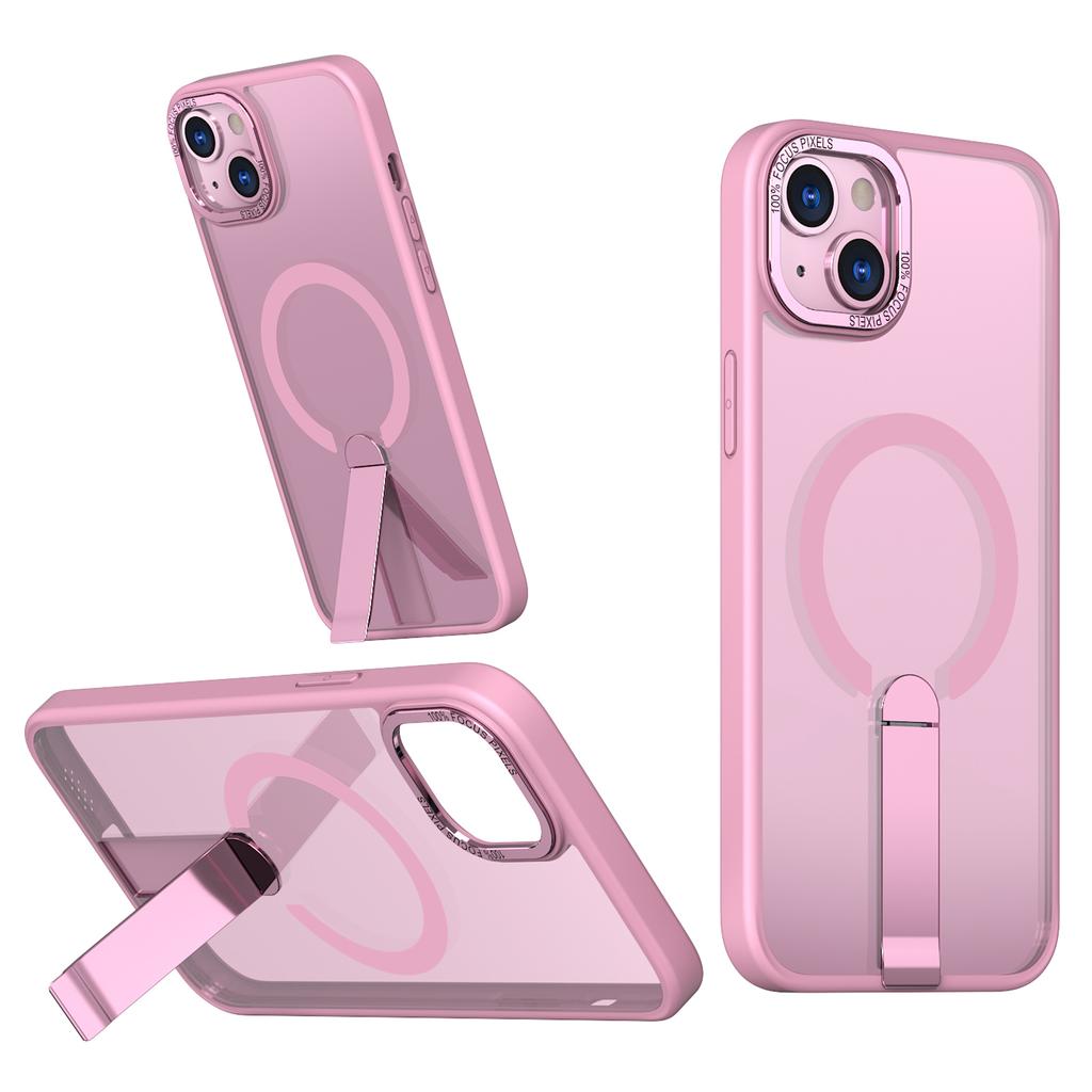 For iPhone 15 Plus Case Compatible with MagSafe Kickstand TPU + Acrylic Phone Cover