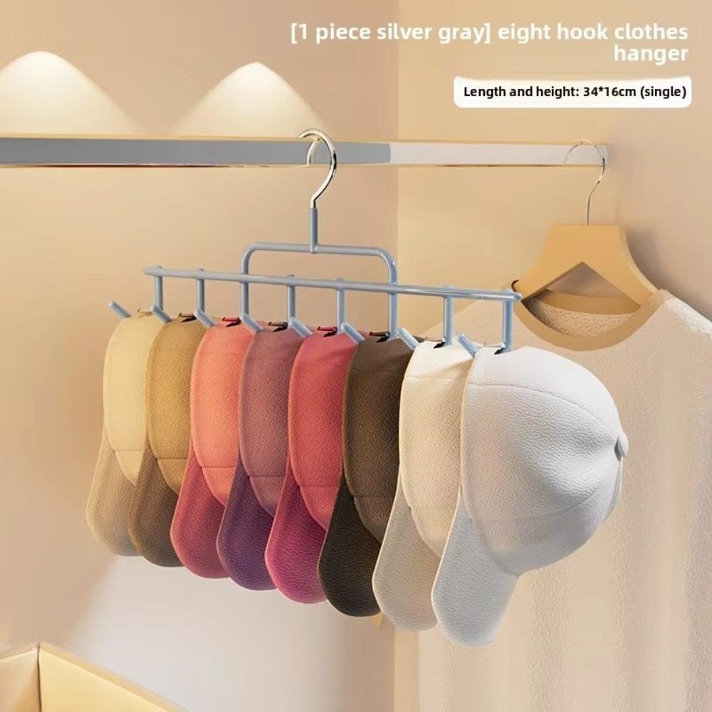 Multi-Function Hats Display Rack 8 Hats Capacity Baseball Cap Organizer  Closet Organization