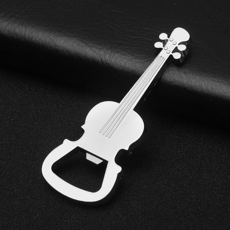 Kreativer Gitarren-Bierflaschenöffner Edelstahl Metall Fahrrad Bierflaschenöffner Heimdekoration für Männer und Vatertagsgeschenke