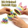 Creative 3D Printed Rabbit Egg PLA Joint Movable Mini Bunny Surprise Egg Colorful Lifelike Simulation Animal Model